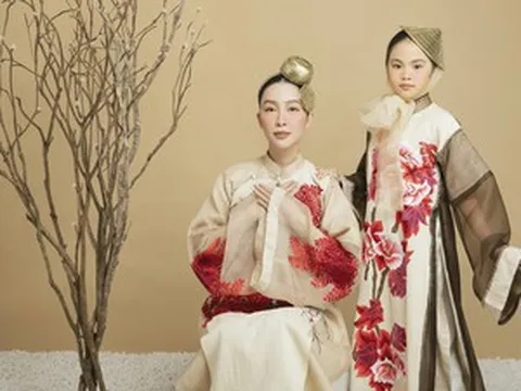 Linh Nga hóa 'nàng thơ' xinh đẹp khi chụp ảnh áo dài cùng mẫu nhí